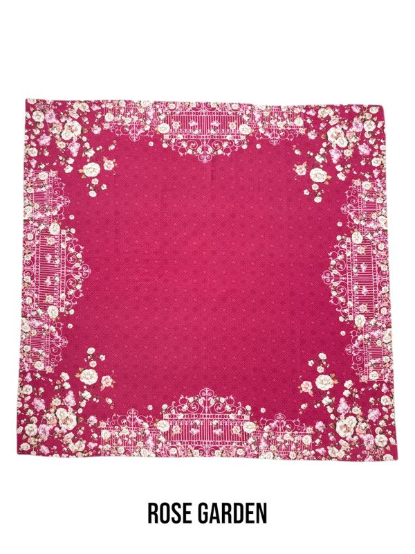 Hijab Segiempat Motif Rose Garden - Image 3