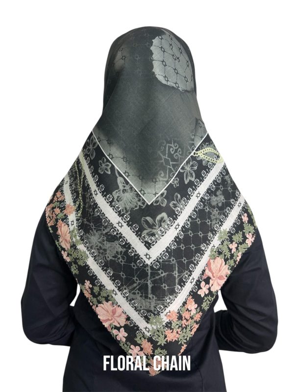 Hijab Segiempat Motif Floral Chain - Image 5