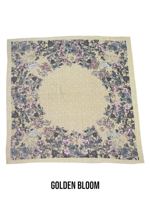 Hijab Segiempat Motif Golden Bloom - Image 3