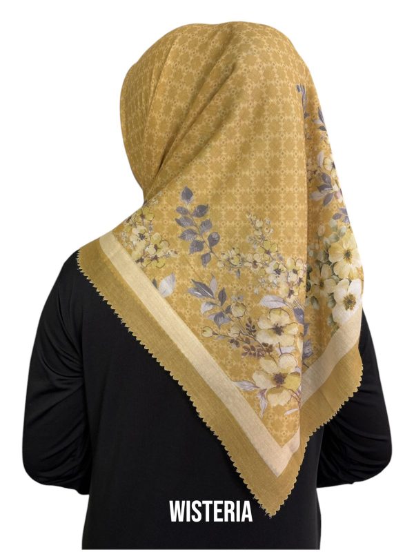 Hijab Segiempat Motif Wisteria - Image 2
