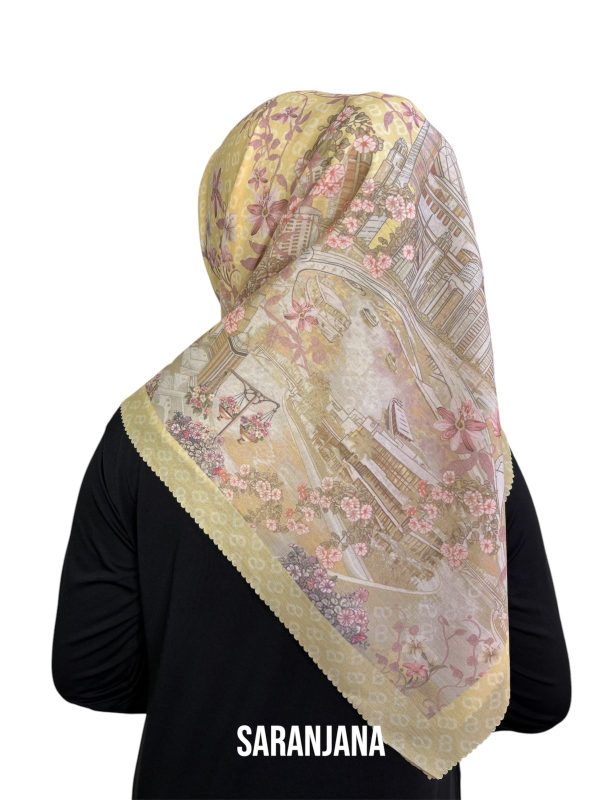 Hijab Segiempat Motif Saranjana - Image 2