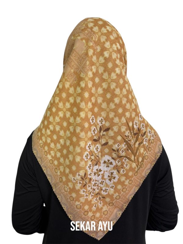 HIjab Segiempat Motif Sekar Ayu