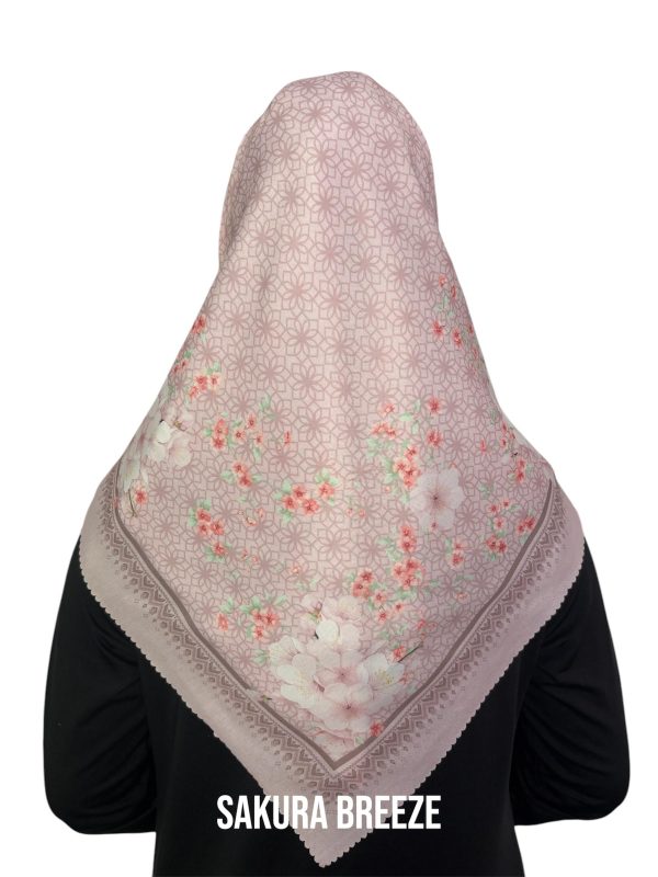 Hijab Segiempat Motif Sakura Breeze - Image 2