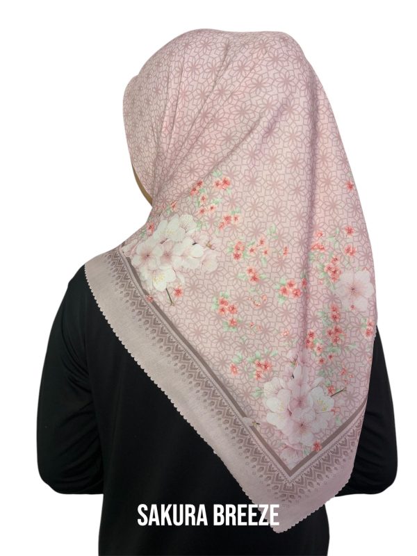 Hijab Segiempat Motif Sakura Breeze - Image 3
