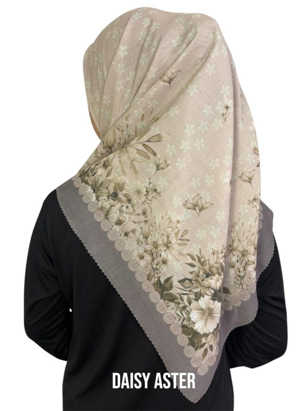 Hijab Segiempat Motif Daisy Aster - Image 2
