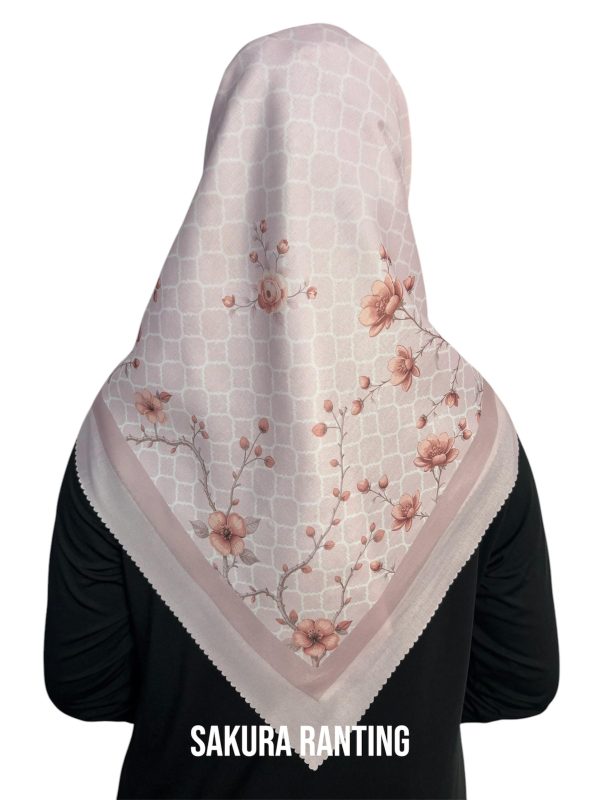 Hijab Segiempat Motif Sakura Ranting - Image 9