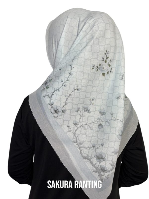 Hijab Segiempat Motif Sakura Ranting - Image 5