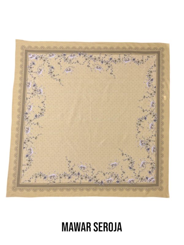 Hijab Segiempat Motif Mawar Seroja - Image 7