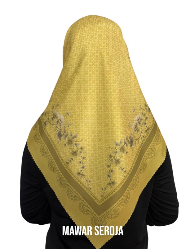 Hijab Segiempat Motif Mawar Seroja - Image 6