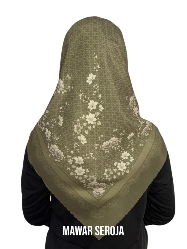 Hijab Segiempat Motif Mawar Seroja - Image 9