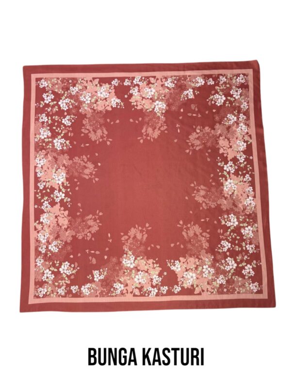Hijab Segiempat Motif Bunga Kasturi - Image 7