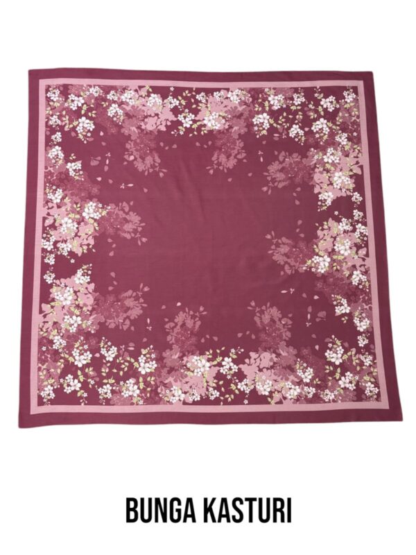 Hijab Segiempat Motif Bunga Kasturi - Image 19
