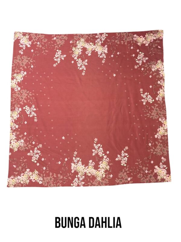 Hijab Segiempat Motif Bunga Dahlia - Image 7