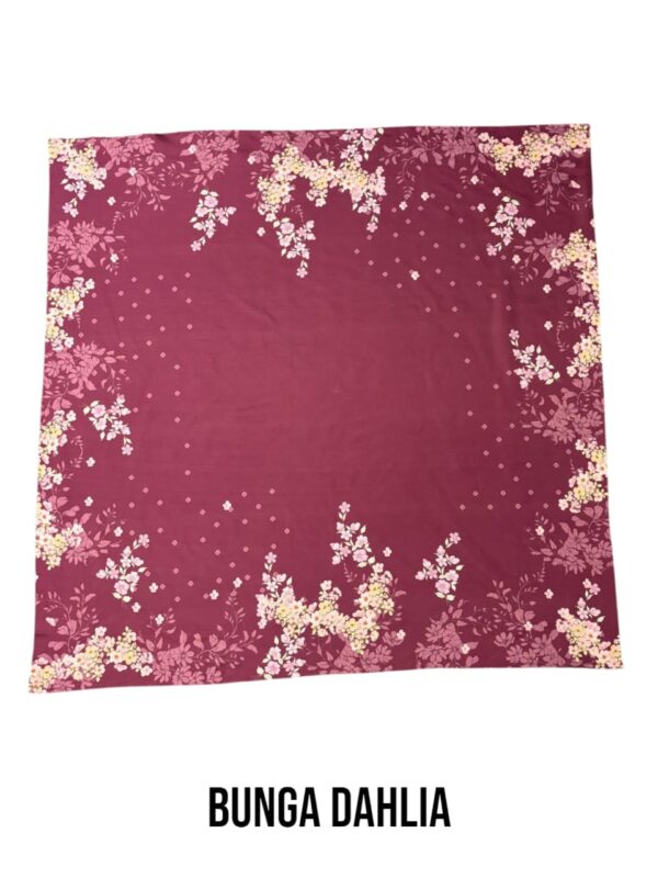 Hijab Segiempat Motif Bunga Dahlia - Image 10