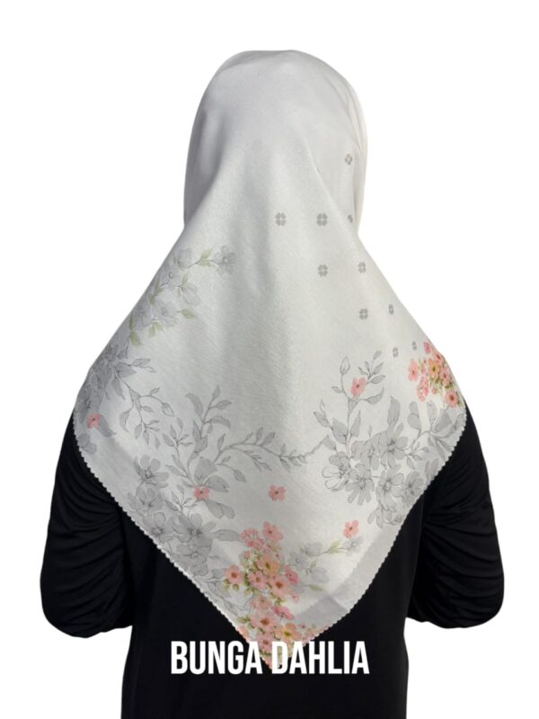 Hijab Segiempat Motif Bunga Dahlia - Image 12