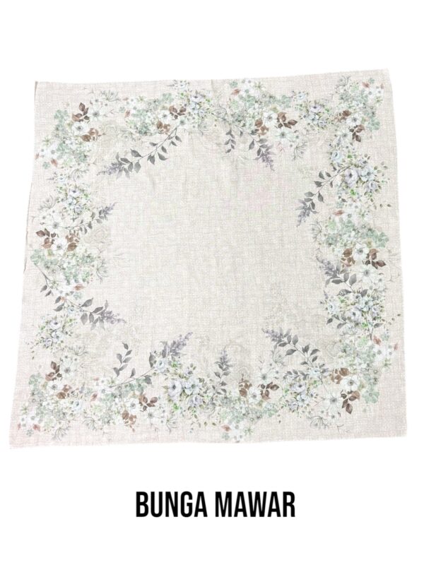 Segiempat Hijab Motif Bunga Mawar - Image 10