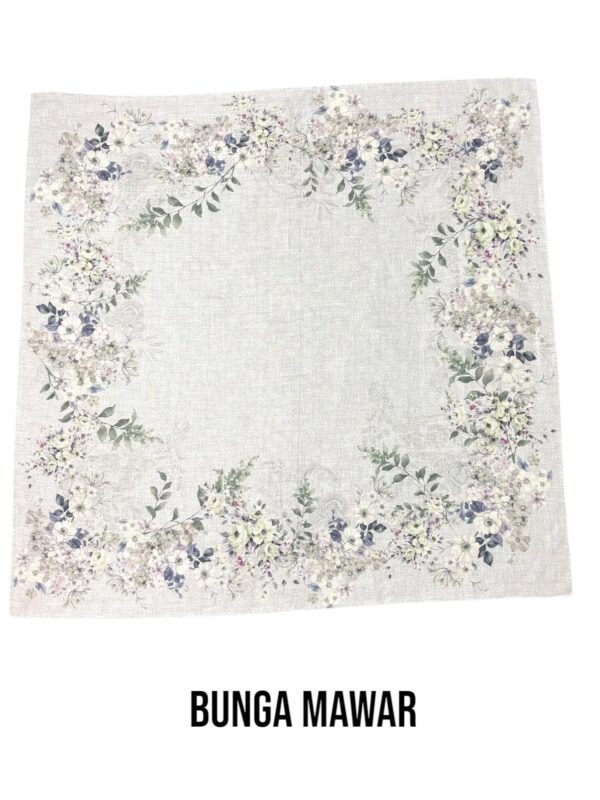 Segiempat Hijab Motif Bunga Mawar - Image 7