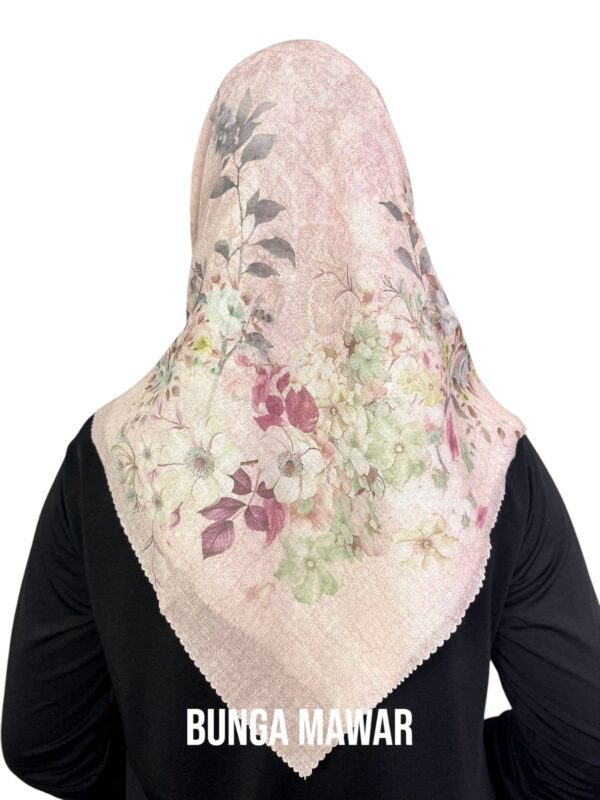 Segiempat Hijab Motif Bunga Mawar - Image 18