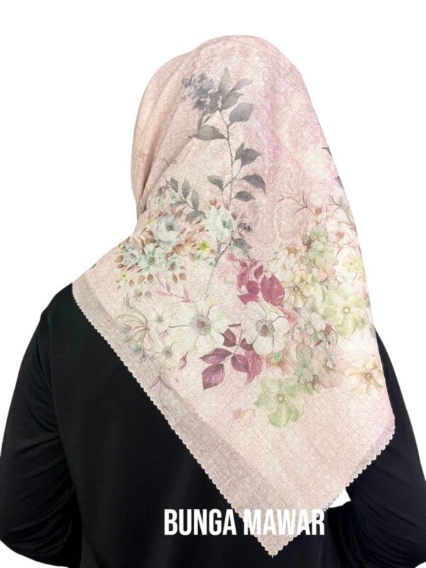 Segiempat Hijab Motif Bunga Mawar - Image 17