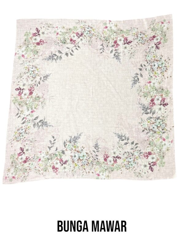 Segiempat Hijab Motif Bunga Mawar - Image 19
