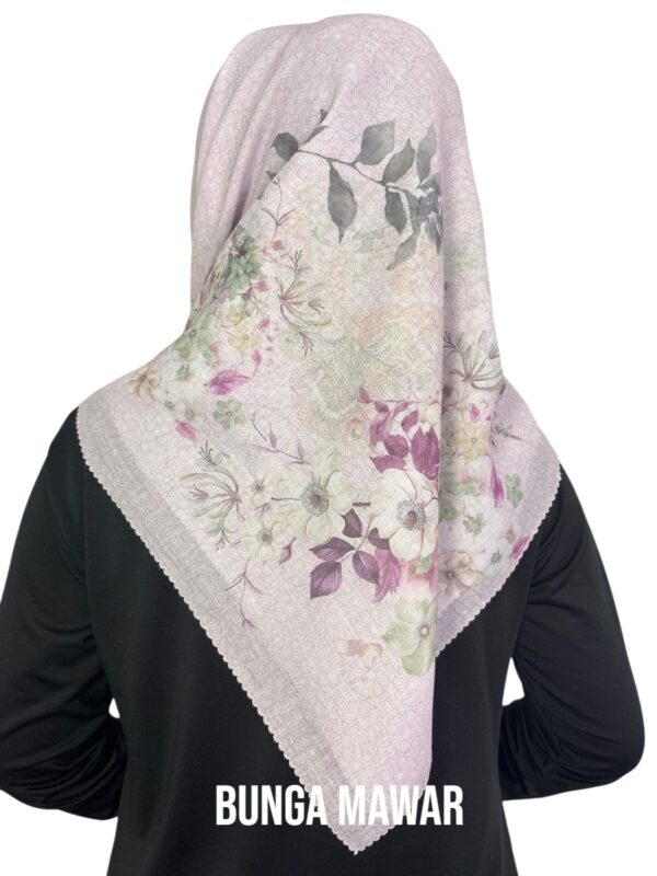 Segiempat Hijab Motif Bunga Mawar - Image 14