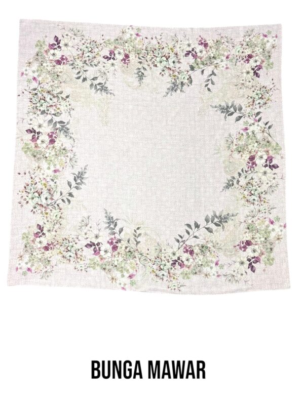 Segiempat Hijab Motif Bunga Mawar - Image 16