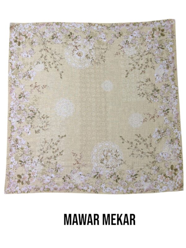 Hijab Segiempat Motif Mawar Mekar - Image 4