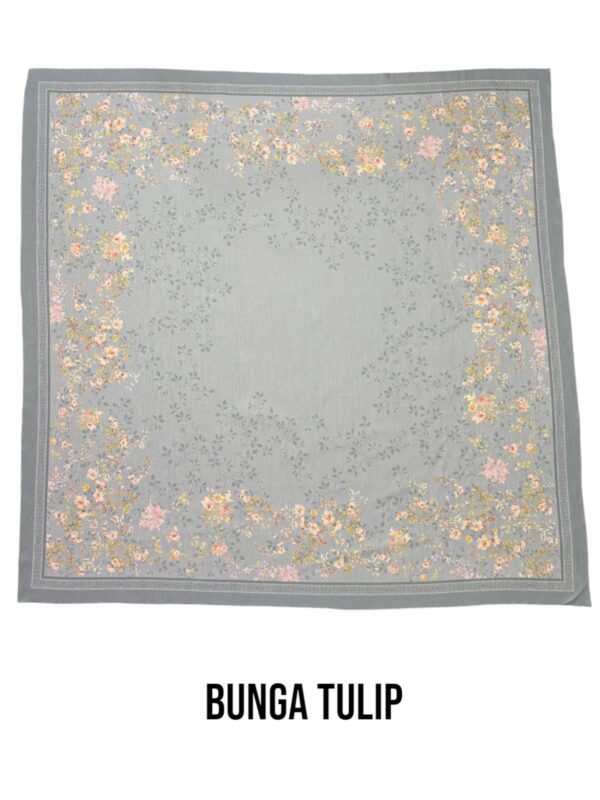 Hijab Segiempat Motif Bunga Tulip - Image 13