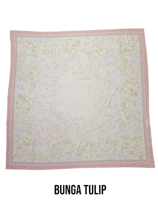 Hijab Segiempat Motif Bunga Tulip - Image 10