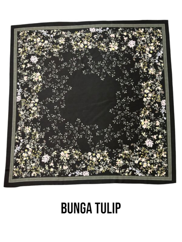 Hijab Segiempat Motif Bunga Tulip - Image 4